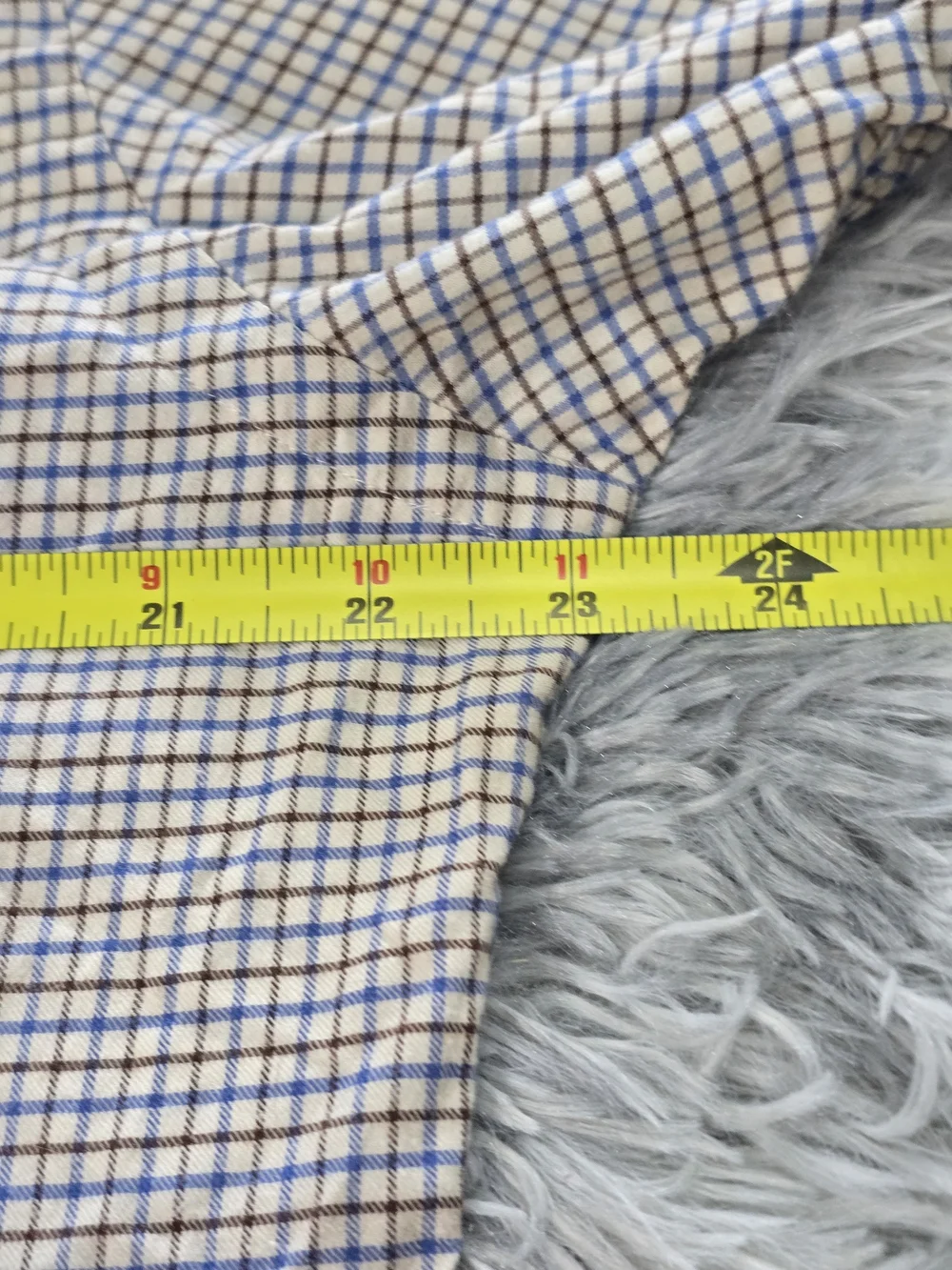 Polo by Ralph Lauren White, Navy, And Brown Check Long-Sleeve Button Down Shirt